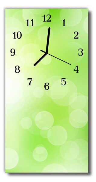 Sklenené hodiny vertikálne Zelené svetlo 30x60 cm