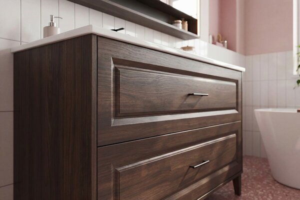 Comad Skříňka pod umyvadlo Dorothy s deskou 80 cm dub ristretto