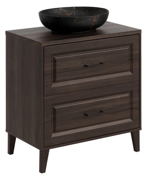 Comad Koupelnová skříňka Dorothy Mona s deskou a umyvadlem 80 cm dub ristretto