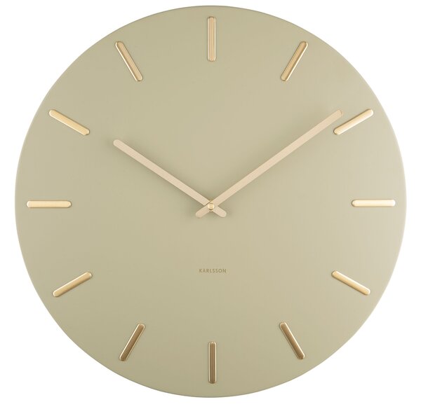 KARLSSON Nástenné hodiny Charm – zelená ∅ 45 cm
