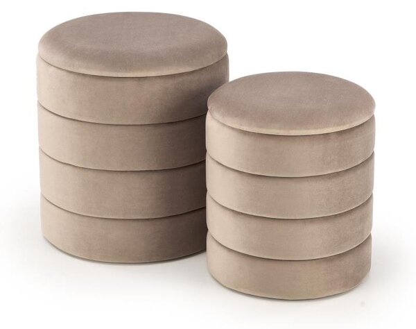 Sada 2 ks taburetov PAX, priemer 33/40 cm, taupe