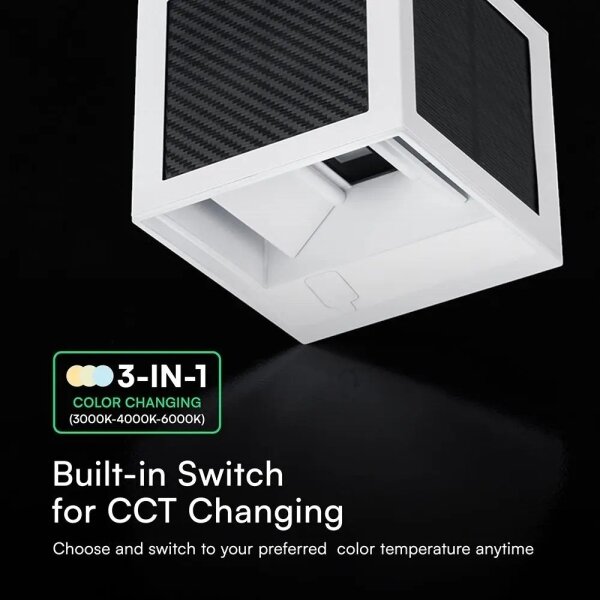 LED solárne nástenné svietidlo so senzorom LED/9W/3,7V 3000/4000/6000K IP65 2600 mAh biele