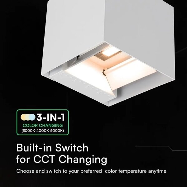 LED solárne nástenné svietidlo so senzorom LED/9W/3,7V 3000/4000/5000K IP65 2600mAh biela