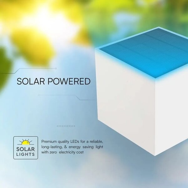 LED solárne nástenné svietidlo so senzorom LED/9W/3,7V 3000/4000/5000K IP65 2600mAh biela