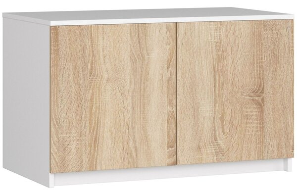 Ak furniture Nástavec na skriňu Star 90 cm biely/sonoma