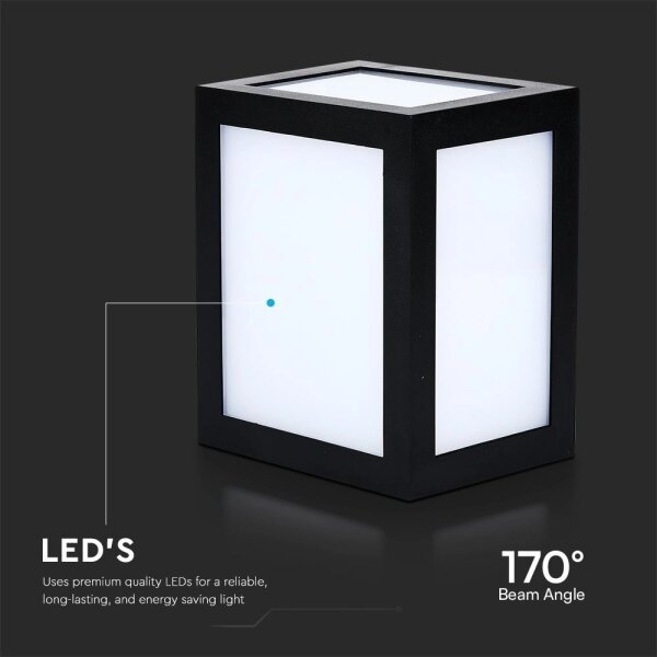 LED vonkajšie nástenné svietidlo LED/12W/230V 3000K IP65 čierne