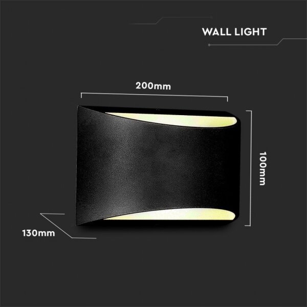 LED Vonkajšie nástenné svietidlo LED/9W/230V 4000K IP54 čierna