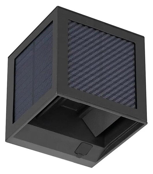 LED Solárne nástenné svietidlo so senzorom LED/9W/3,7V 3000/4000/6000K IP65 2600mAh čierne