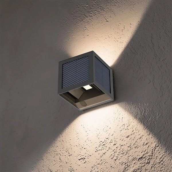 LED Solárne nástenné svietidlo so senzorom LED/9W/3,7V 3000/4000/6000K IP65 2600mAh čierne