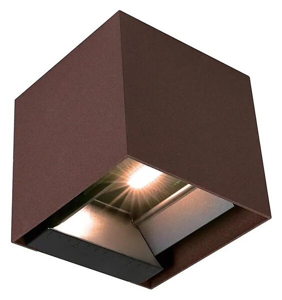 LED Sol nástenné svietidlo so snímačom LED/9W/3,7V 3000/4000/5000K IP65 2600 mAh hnedá