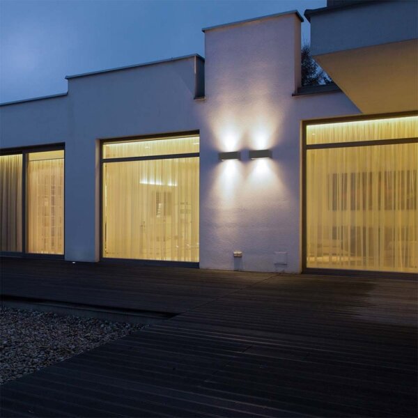LED vonkajšie nástenné svietidlo LED/24W/230V 3000K IP65 antracit