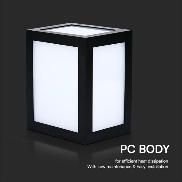 LED vonkajšie nástenné svietidlo 12W/230V 6400K IP65 čierne