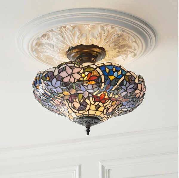 Endon 111915 - Prisadený luster Tiffany SULLIVAN 3xE27/10W/230V priemer 40 cm