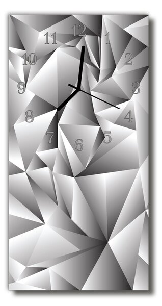 Sklenené hodiny vertikálne Umenie 3d šedé grafiky 30x60 cm