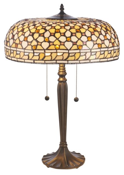 Endon 112178 - Stolná lampa Tiffany MILLE FEUX 2xE14/40W/230V priemer 45 cm