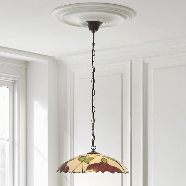 Endon 112246 - Luster na reťazi Tiffany BOTANICA 1xE27/60W/230V priemer 45 cm