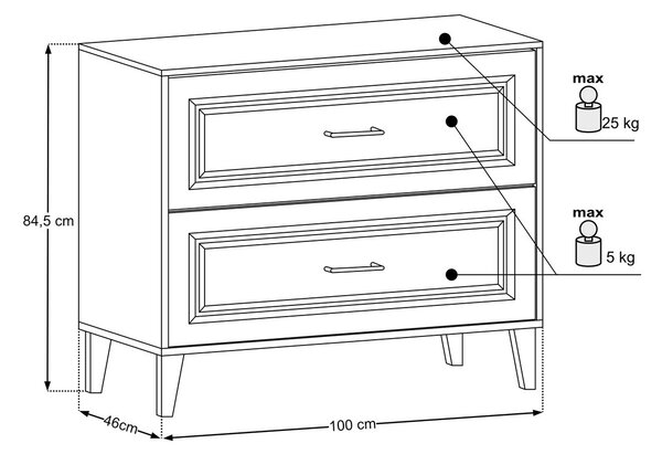 Comad Skříňka pod umyvadlo Dorothy s deskou 100 cm dub ristretto