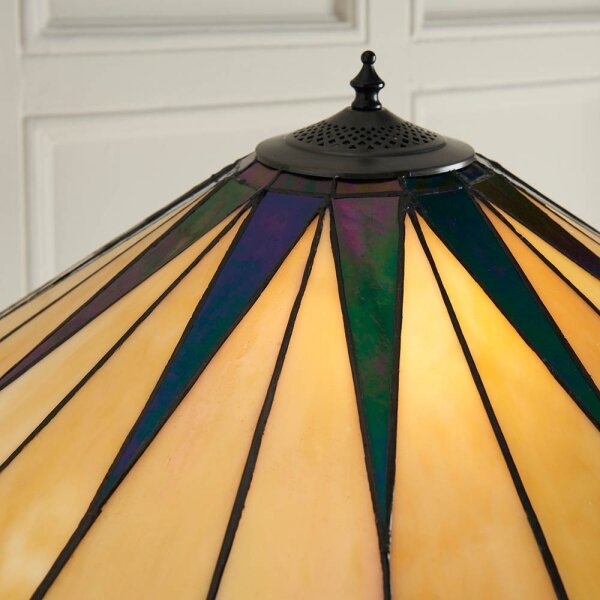 Endon 64041 - Stojacia lampa Tiffany DARK STAR 2xE27/60W/230V priemer 49 cm