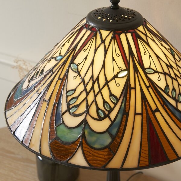 Endon 112185 - Stolná lampa Tiffany HECTOR 1xE27/10W/230V priemer 40 cm