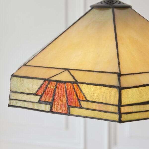 Endon 111989 - Luster na reťazi Tiffany NEVADA 3xE27/10W/230V pr. 40 cm