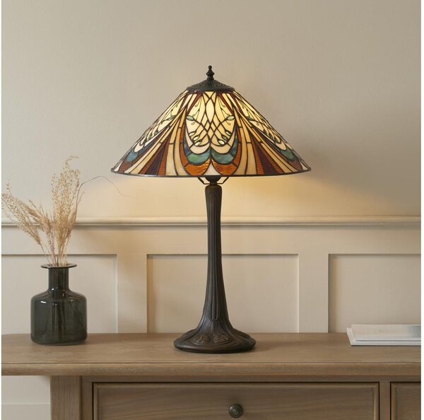 Endon 112185 - Stolná lampa Tiffany HECTOR 1xE27/10W/230V priemer 40 cm