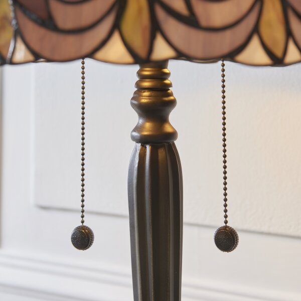 Endon 112184 - Stolová lampa Tiffany HUTCHINSON 2xE27/10W/230V pr. 40 cm