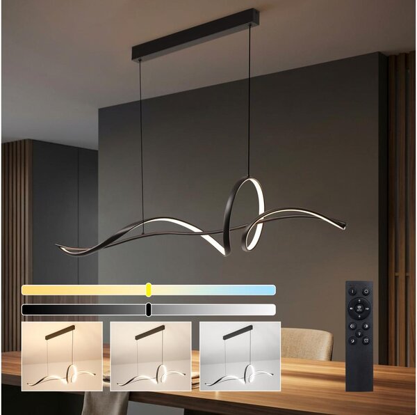 Brilagi - stmievateľný LED luster na lanku SIGNATURE LED/55W/230V 120x23 cm čierny + DO