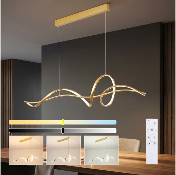 Brilagi - stmievateľný LED luster na lanku SIGNATURE LED/55W/230V 120x23 cm zlatý + DO