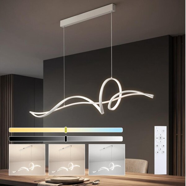 Brilagi - stmievateľný LED luster na lanku SIGNATURE LED/55W/230V 120x23 cm biela + DO
