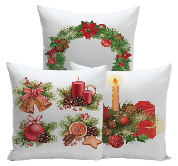 XPOSE® Set obliečok na vankúš ADVENTNÝ ČAS 40x40 cm - 3ks