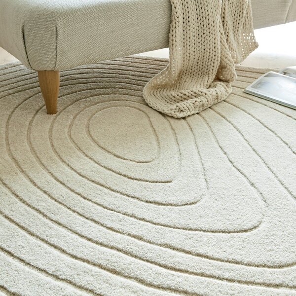 Béžový vlnený koberec 160x230 cm Puddle Wool – Flair Rugs