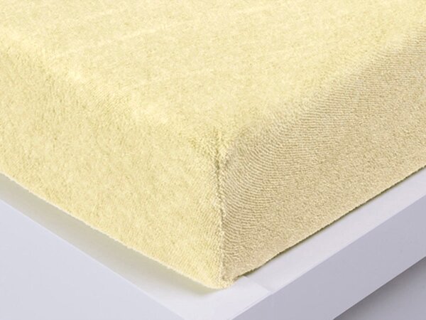 XPOSE® Froté plachta Exclusive - vanilková 180x200 cm