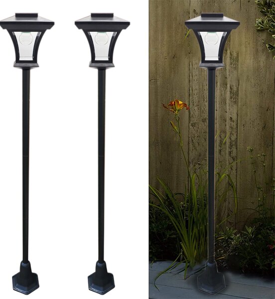 Bezdoteku LEDSolar hliníkový lampáš stojací, so senzorom, bezdrôtové, iPRO, 20W, studená farba