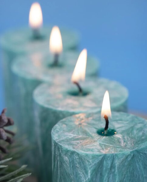 Adventné sviečky zelené - 4ks
