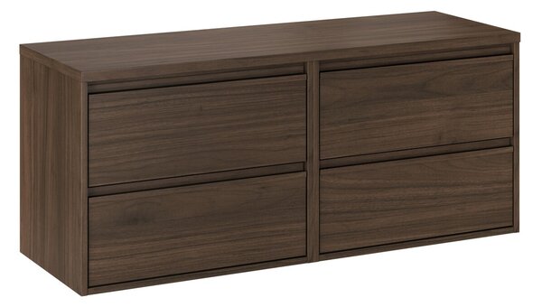 Comad Závěsná skříňka pod umyvadlo Villa s deskou 120 cm ořech