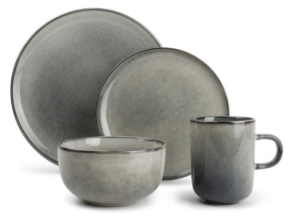 Kameninová jedálenská súprava 16 ks pre 4 osoby Meridian – Salt&Pepper