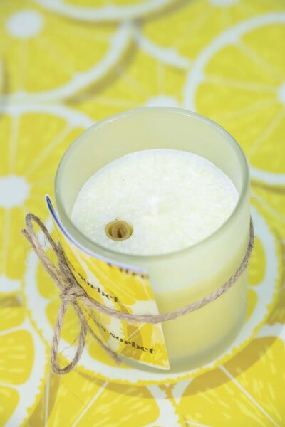 Vonná Sviečka želania v skle - Citrus sorbet