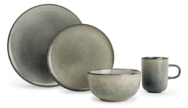 Kameninová jedálenská súprava 16 ks pre 4 osoby Meridian – Salt&Pepper