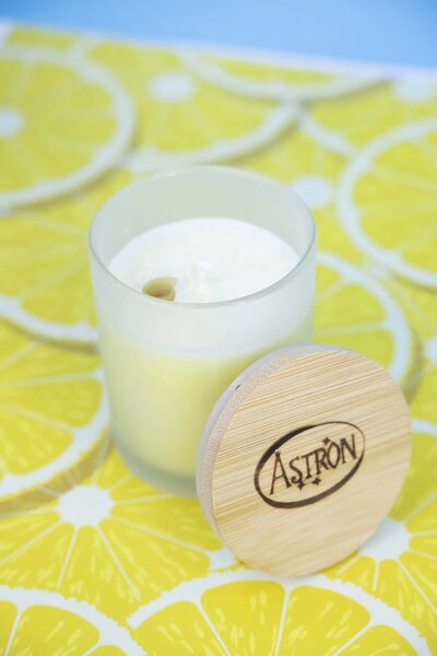 Vonná Sviečka želania v skle - Citrus sorbet