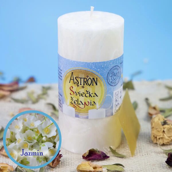 Sviečka želania Astron - valec 11 cm, Jazmín
