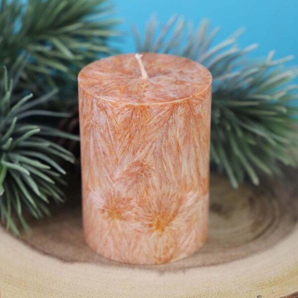 Vonná sviečka pomaranč - škorica, 170g, oranžová