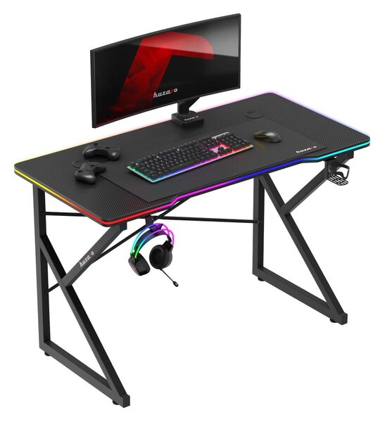 NovýNábytok.sk PC stolík Hyperion 1.7 (čierna + viacfarebná) (s LED osvetlením). Akcia -20%. Vlastná spoľahlivá doprava až k Vám domov. 1087498