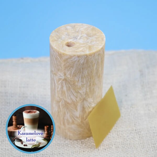 Sviečka želania Astron - valec 11 cm, Karamelové latte
