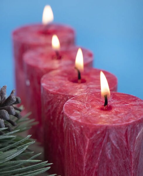Adventné sviečky červené - 4ks