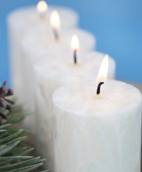 Adventné sviečky biele - 4ks