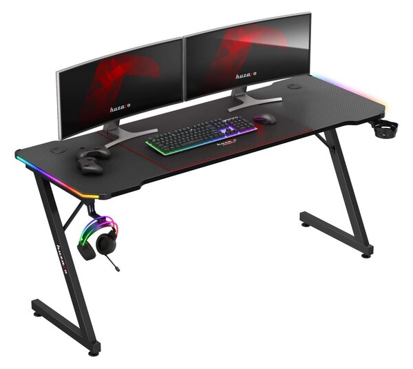 NovýNábytok.sk PC stolík Hyperion 4.8 (čierna + viacfarebná) (s LED osvetlením). Akcia -22%. Vlastná spoľahlivá doprava až k Vám domov. 1087508