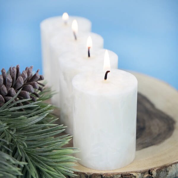 Adventné sviečky biele - 4ks