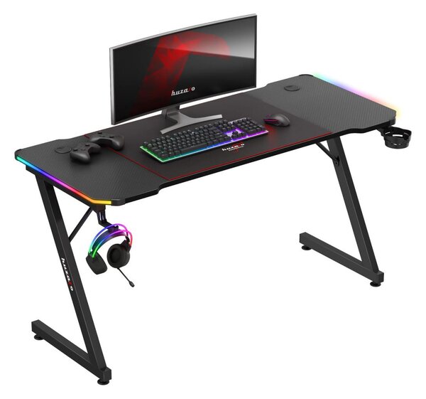 NovýNábytok.sk PC stolík Hyperion 3.3 (čierna + viacfarebná) (s LED osvetlením). Akcia -19%. Vlastná spoľahlivá doprava až k Vám domov. 1087506