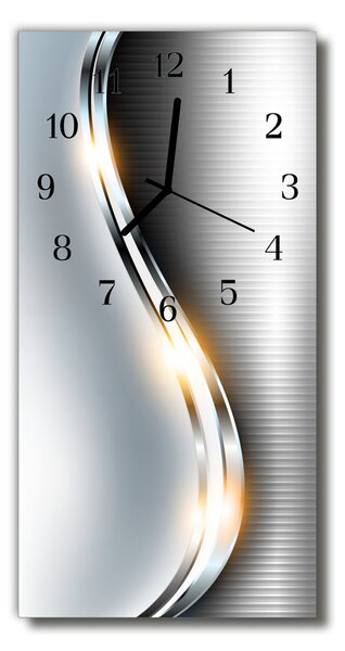 Nástenné hodiny vertikálne Moderné kovový strieborný kov 30x60 cm