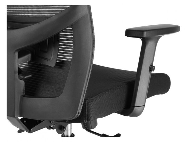 Kancelárska ergonomická stolička Neoseat GRANDINI — čierna, nosnosť 150 kg